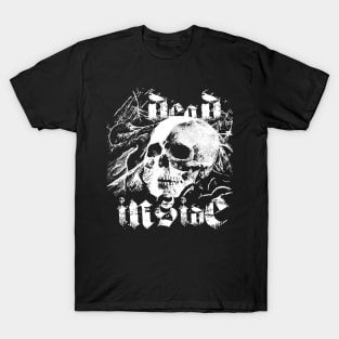 Blackcraft Skull Dead Inside: Metal Goth Darkness T-Shirt